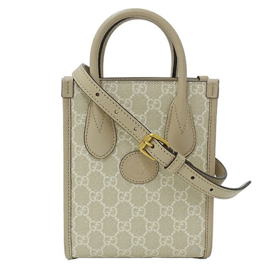 Gucci Beige Grayish Gg Supreme Canvas Handbag Shoulder Bag ()