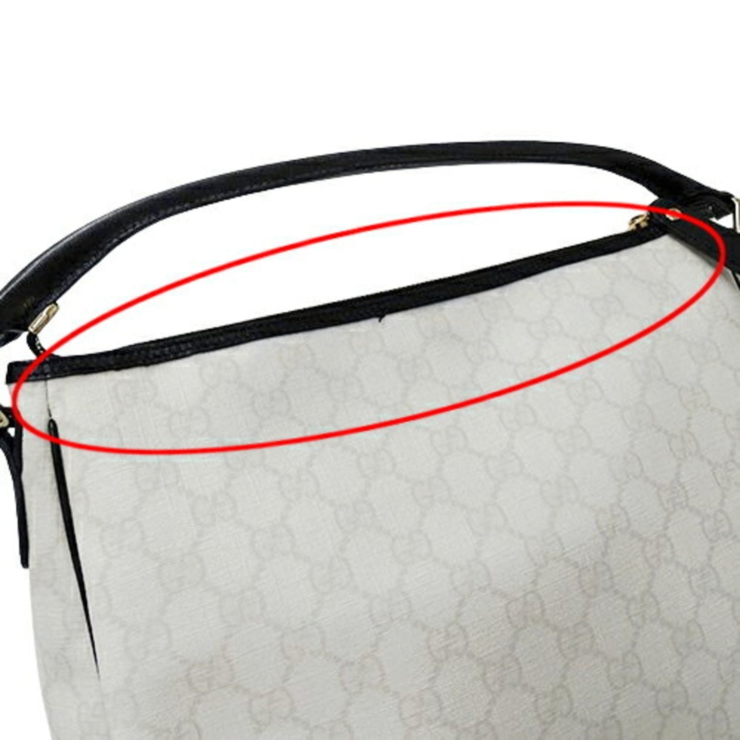 Gucci Black White Gg Supreme Shoulder Bag
