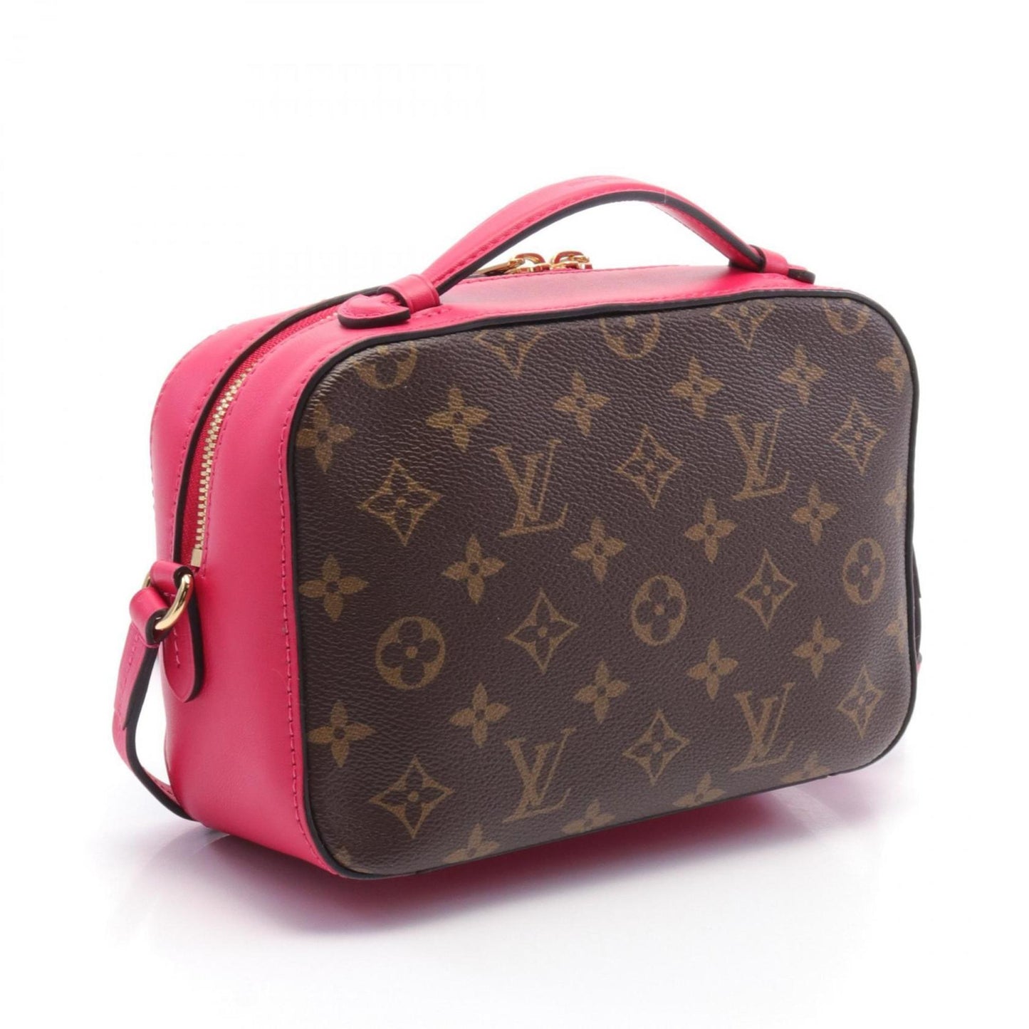 Louis Vuitton Brown Freesia Monogram Pink Coated Canvas Shoulder Bag