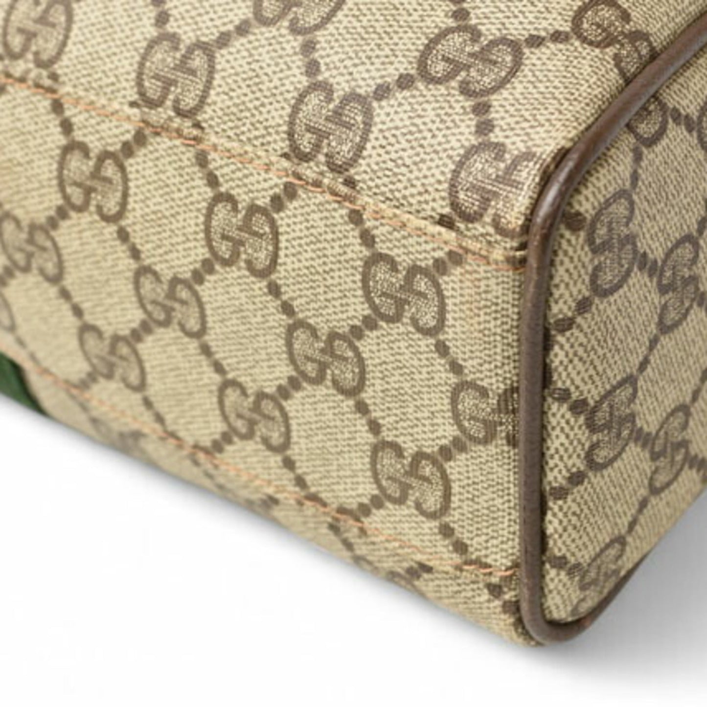 Gucci Beige Brown Pvc Leather Boston Bag Shoulder Bag