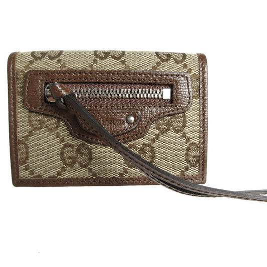 Gucci Beige Brown Gg Canvas Wallet (Tri-Fold) ()
