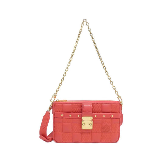 Louis Vuitton Rose Leather Pochette Shoulder Bag ()