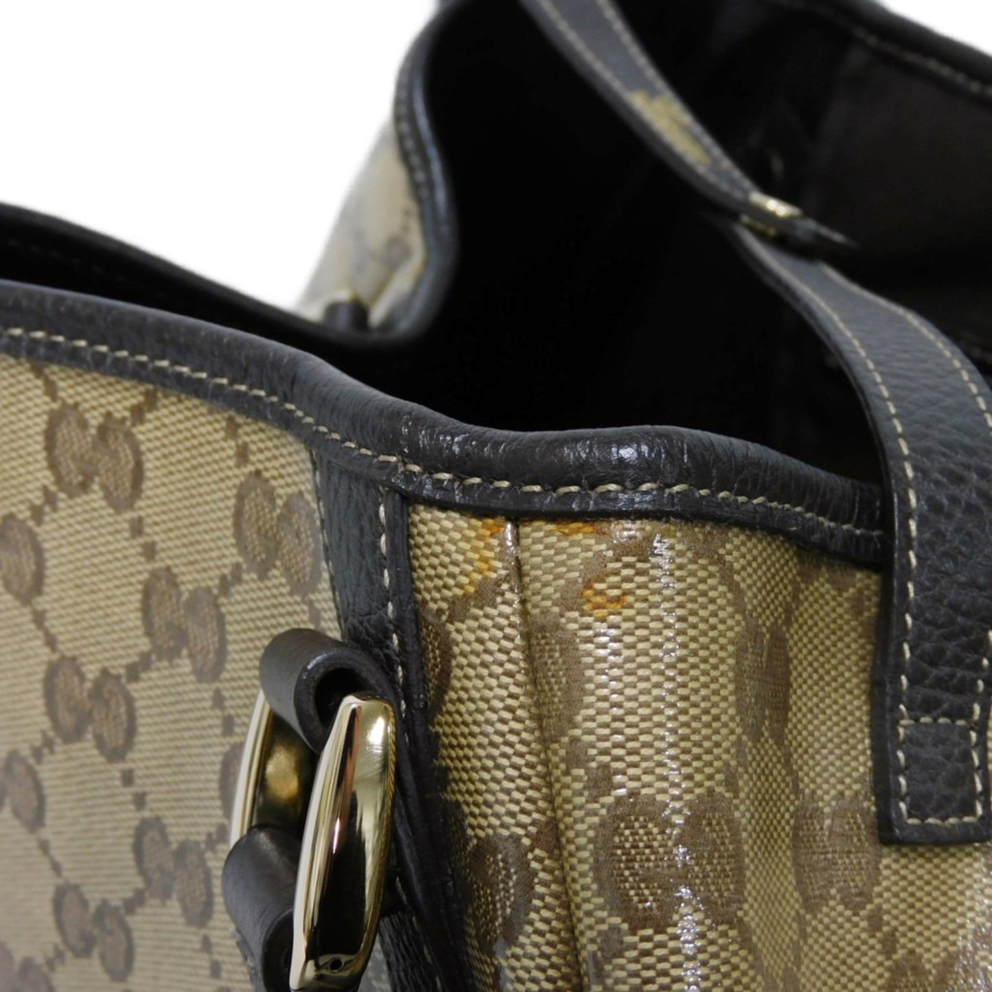Gucci Beige Canvas Shoulder Bag Tote Bag