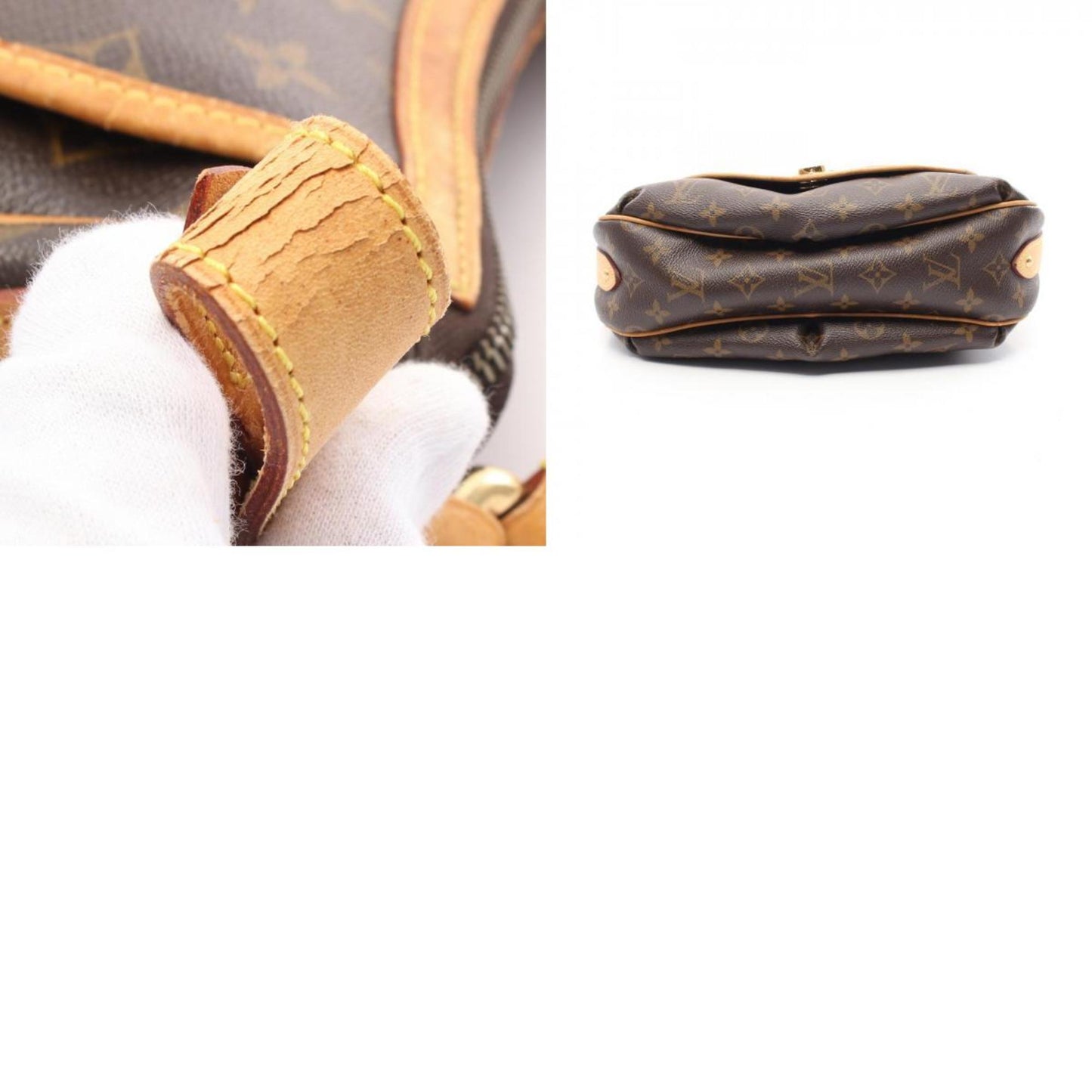 Louis Vuitton Brown Monogram Coated Canvas Leather Shoulder Bag