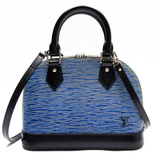 Louis Vuitton Black Blue Epi Leather Handbag Shoulder Bag ()