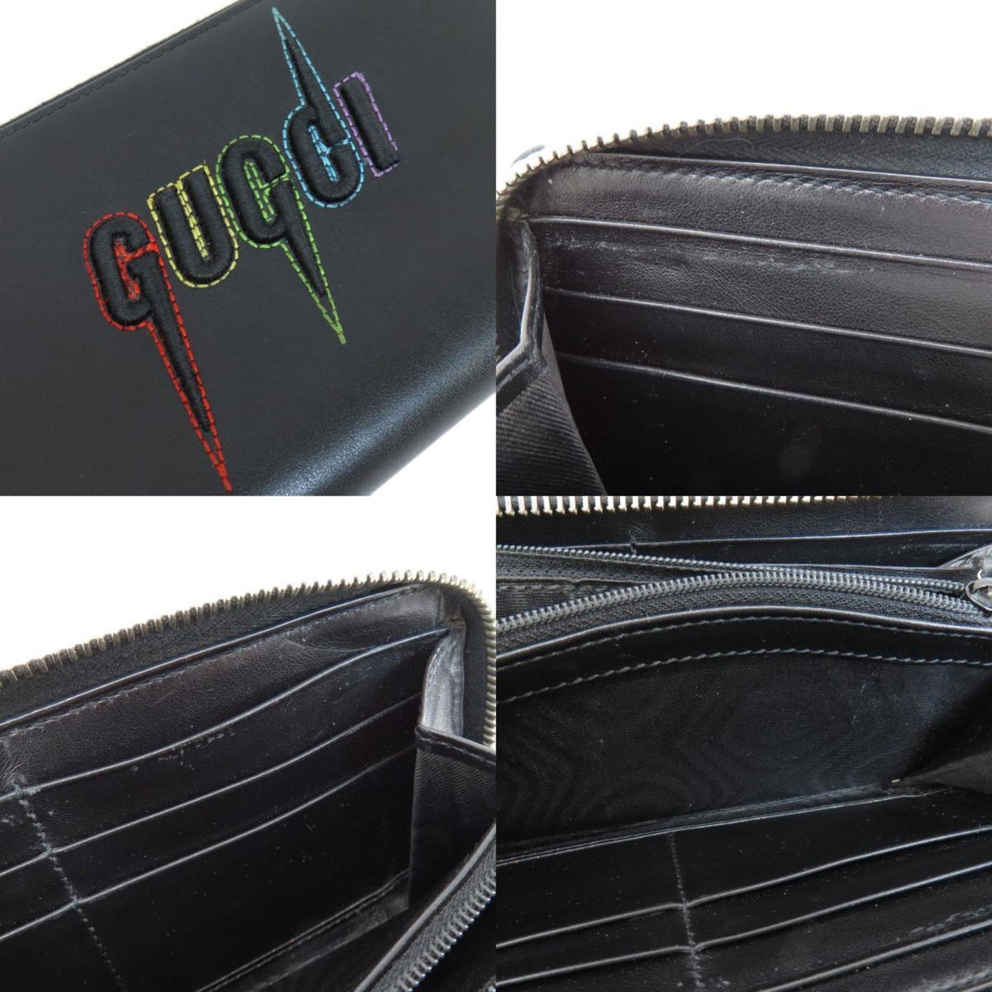 Gucci Black Leather Long Wallet (Bi-Fold)
