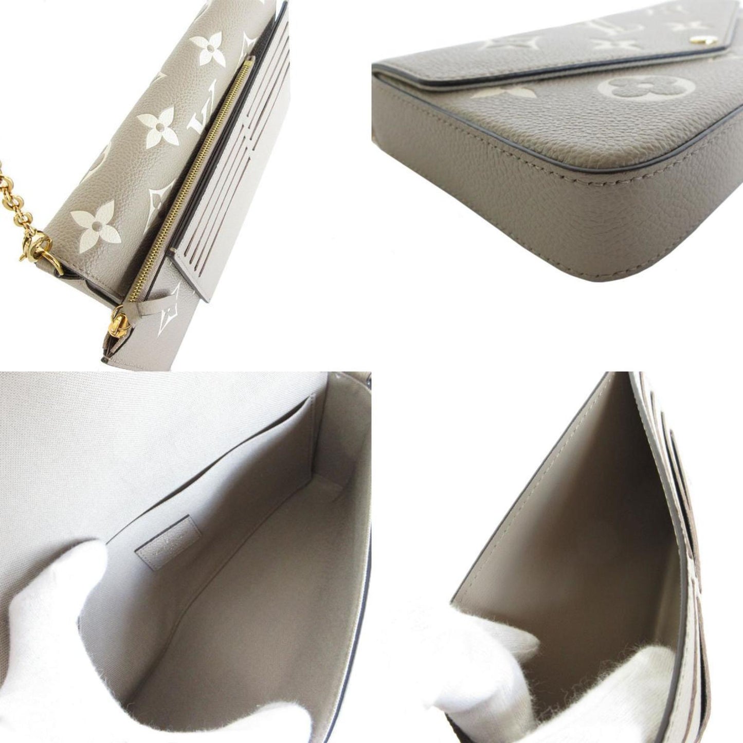 Louis Vuitton Grayish Monogram Empreinte Pochette Shoulder Bag
