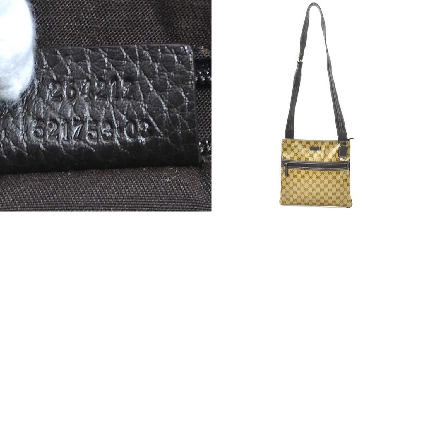 Gucci Brown Pvc Leather Shoulder Bag