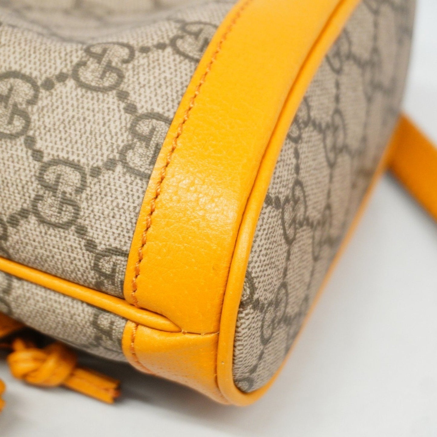 Gucci Brown Yellow Pvc Leather Shoulder Bag