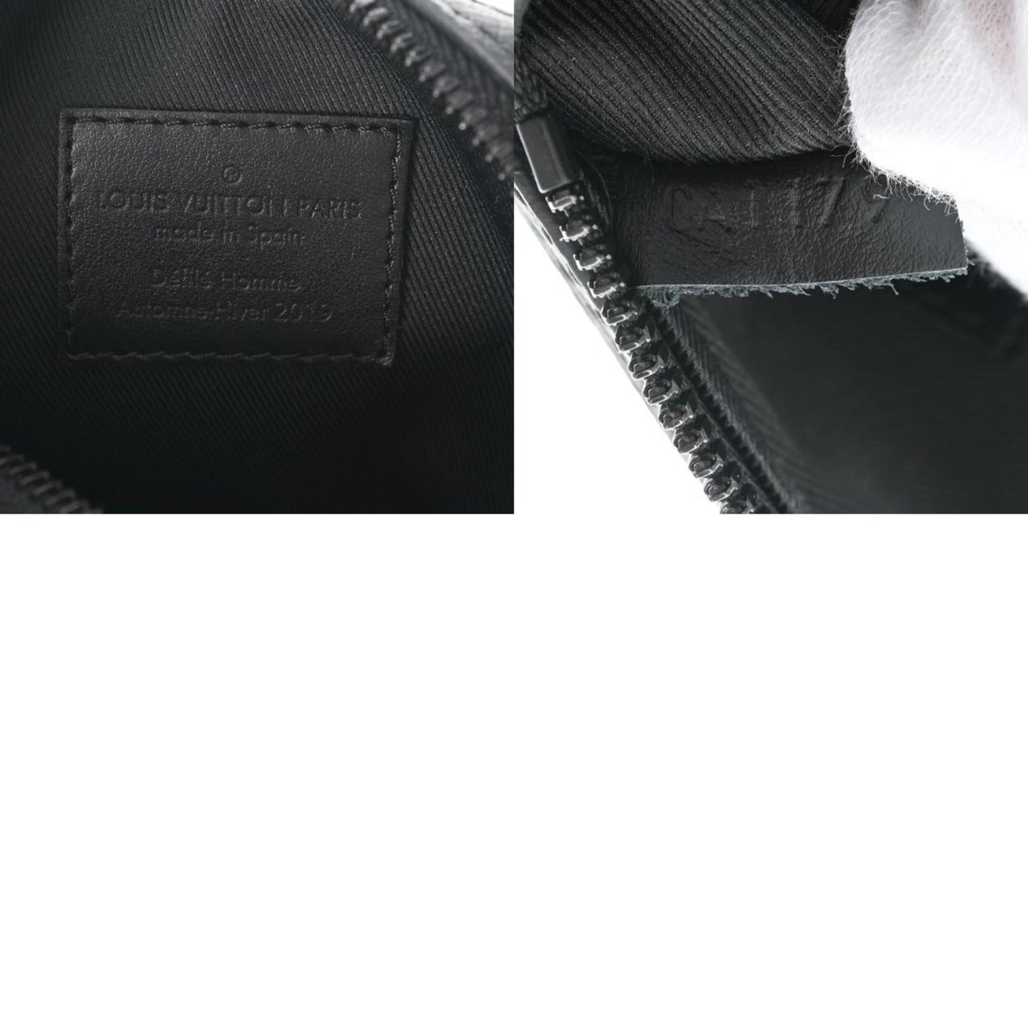 Louis Vuitton Noir Leather Shoulder Bag
