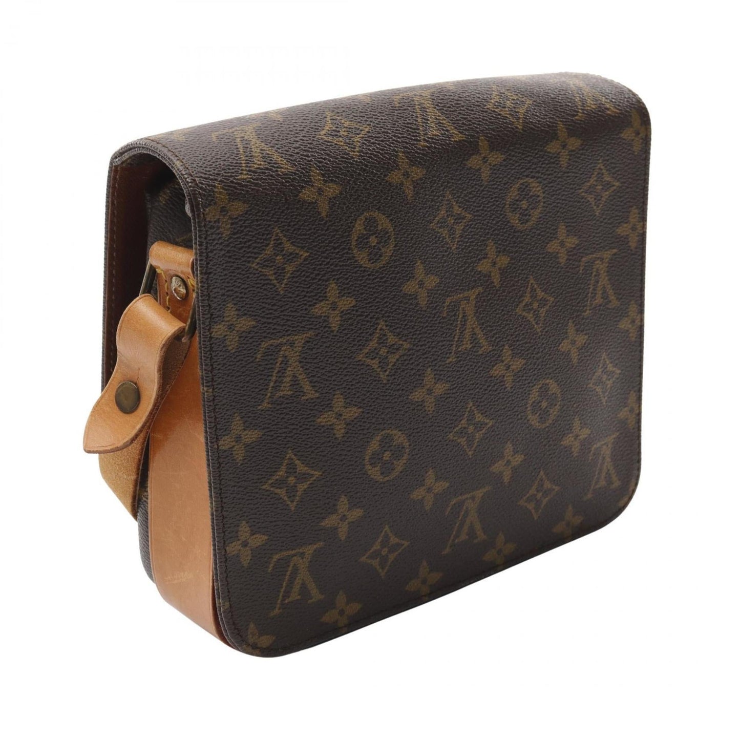 Louis Vuitton Brown Coated Canvas Leather Shoulder Bag