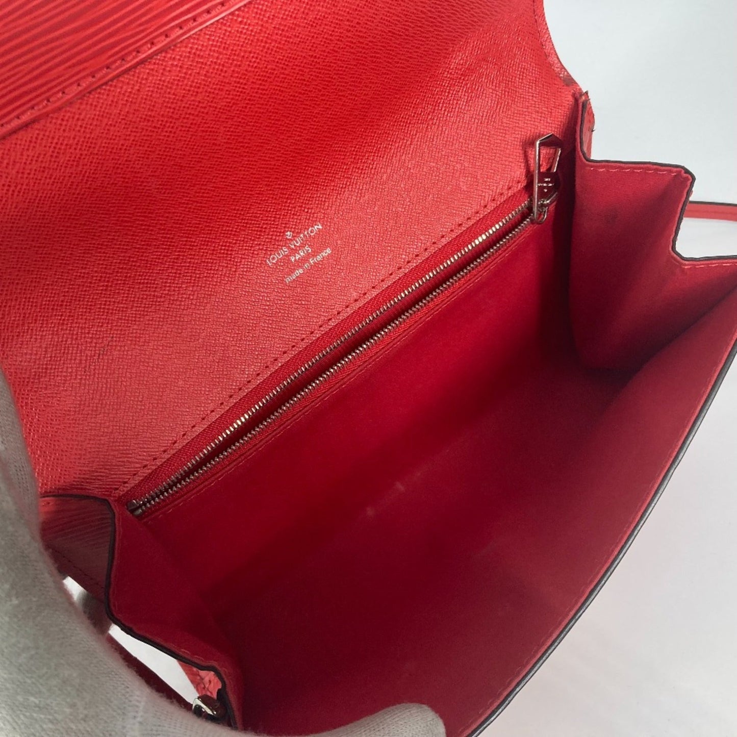 Louis Vuitton Red Leather Shoulder Bag