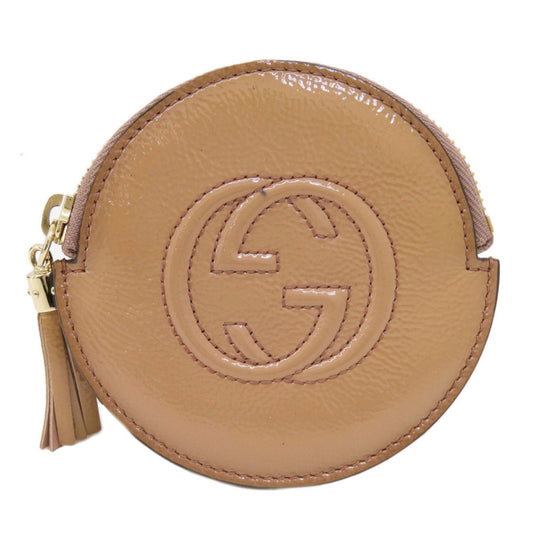 Gucci Beige Patent Leather Coin Purse/Coin Case ()