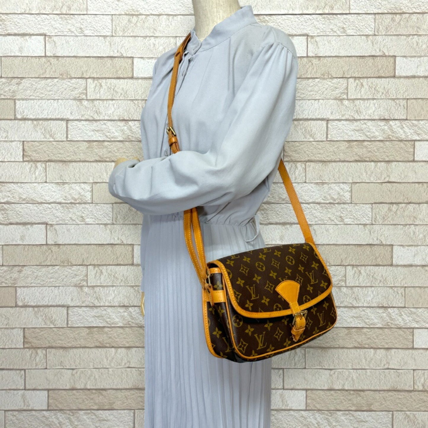 Louis Vuitton Brown Monogram Canvas Shoulder Bag