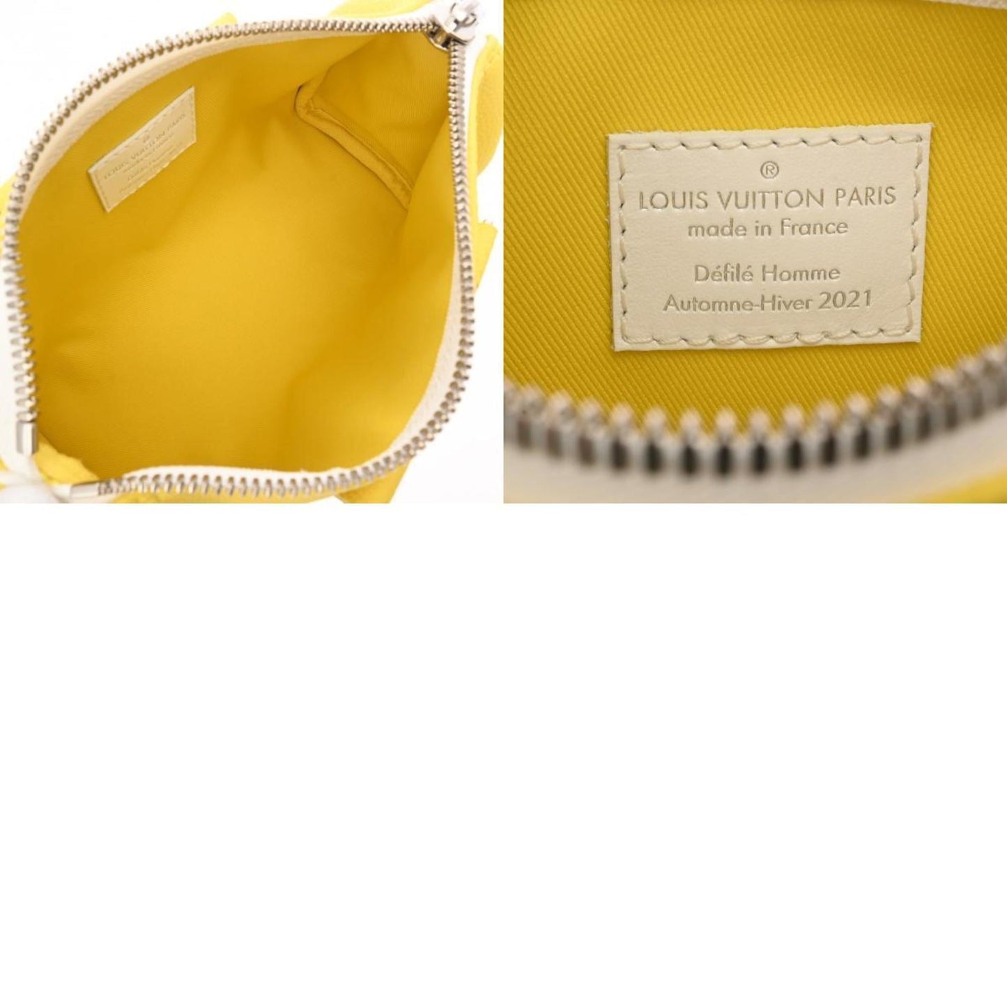 Louis Vuitton White Yellow Leather Shoulder Bag