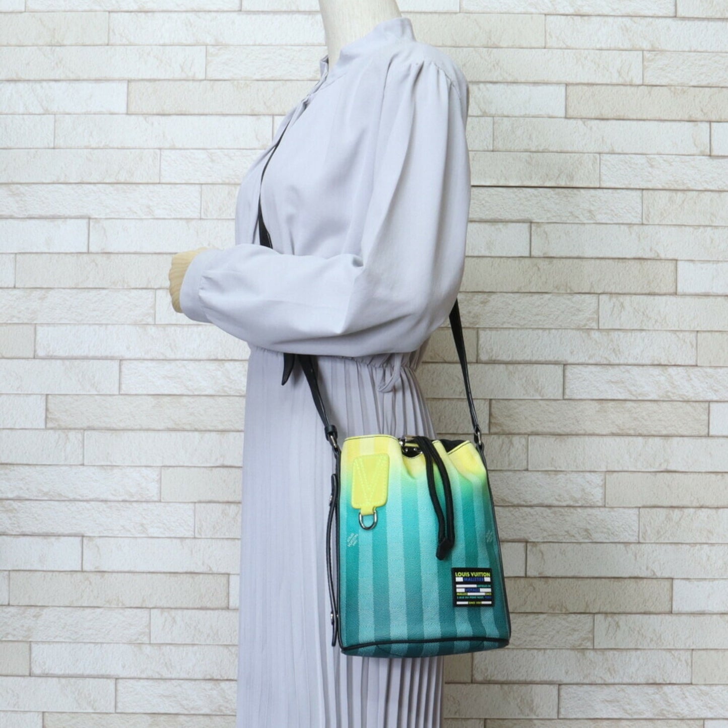 Louis Vuitton Green Yellow Pvc Shoulder Bag