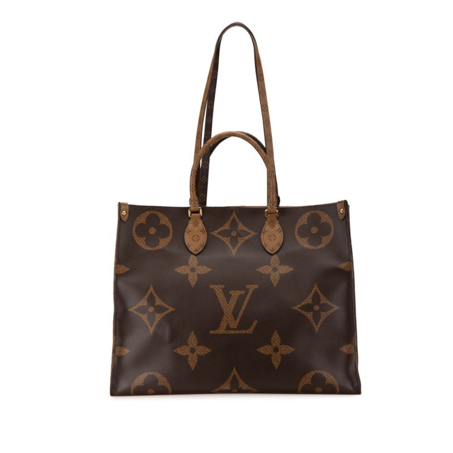 Louis Vuitton Monogram Reverse Brown Pvc Leather Shoulder Bag Tote Bag ()