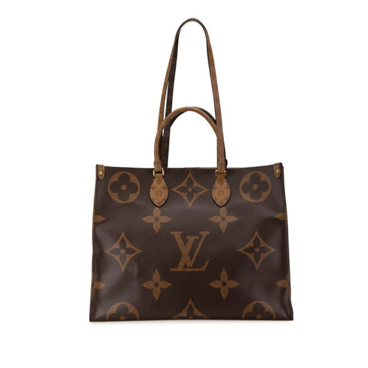 Louis Vuitton Monogram Reverse Brown Pvc Leather Shoulder Bag Tote Bag ()