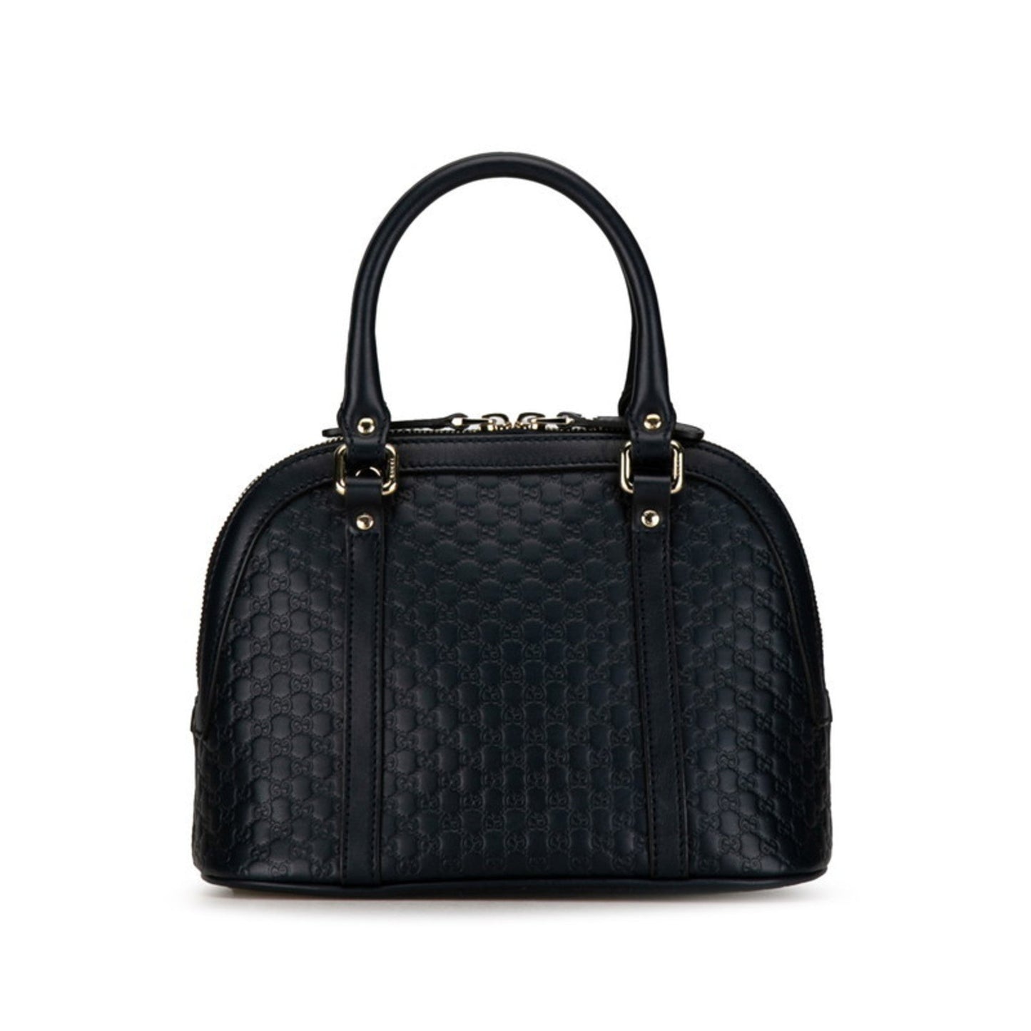 Gucci Gold Navy Leather Handbag Shoulder Bag