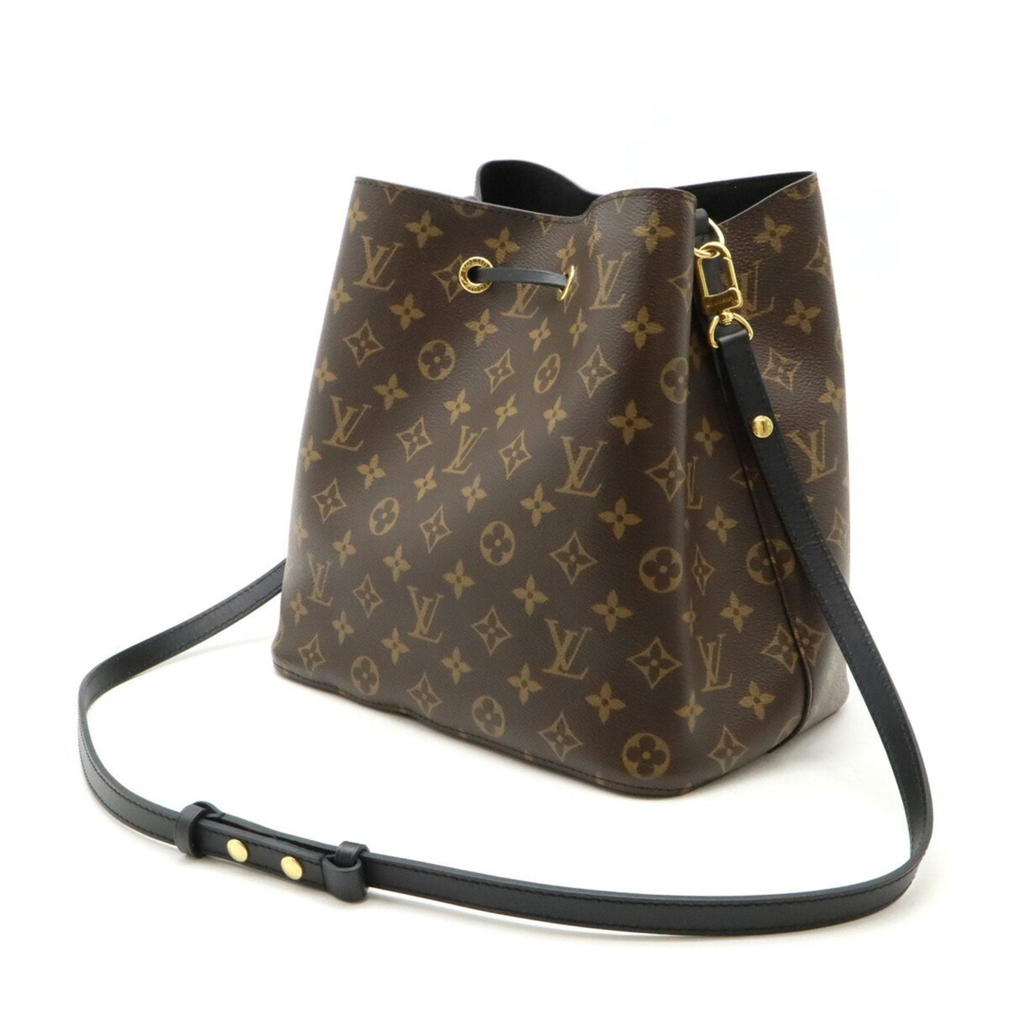 Louis Vuitton Black Brown Monogram Noir Monogram Leather Shoulder Bag