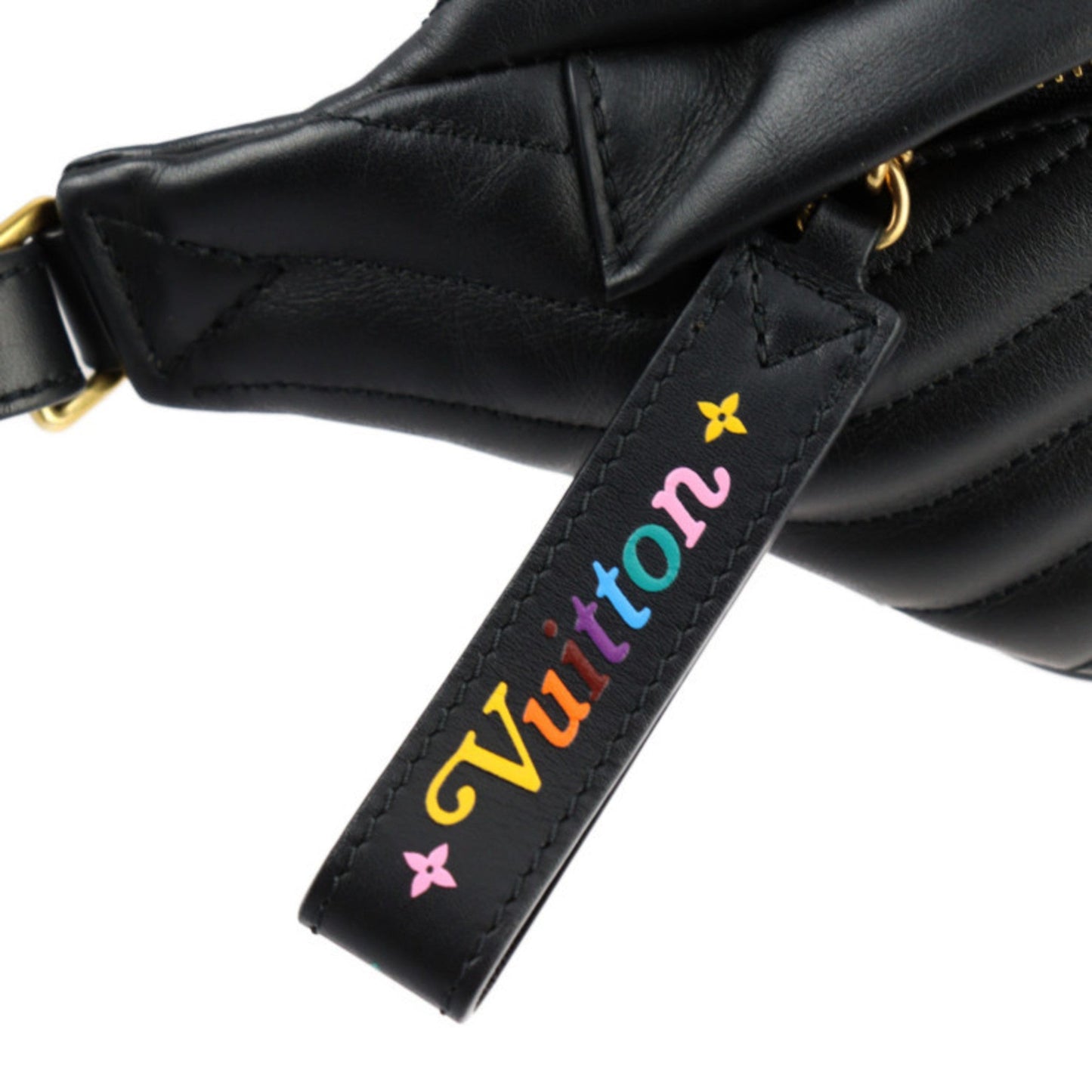 Louis Vuitton Black Leather Fanny Pack Shoulder Bag