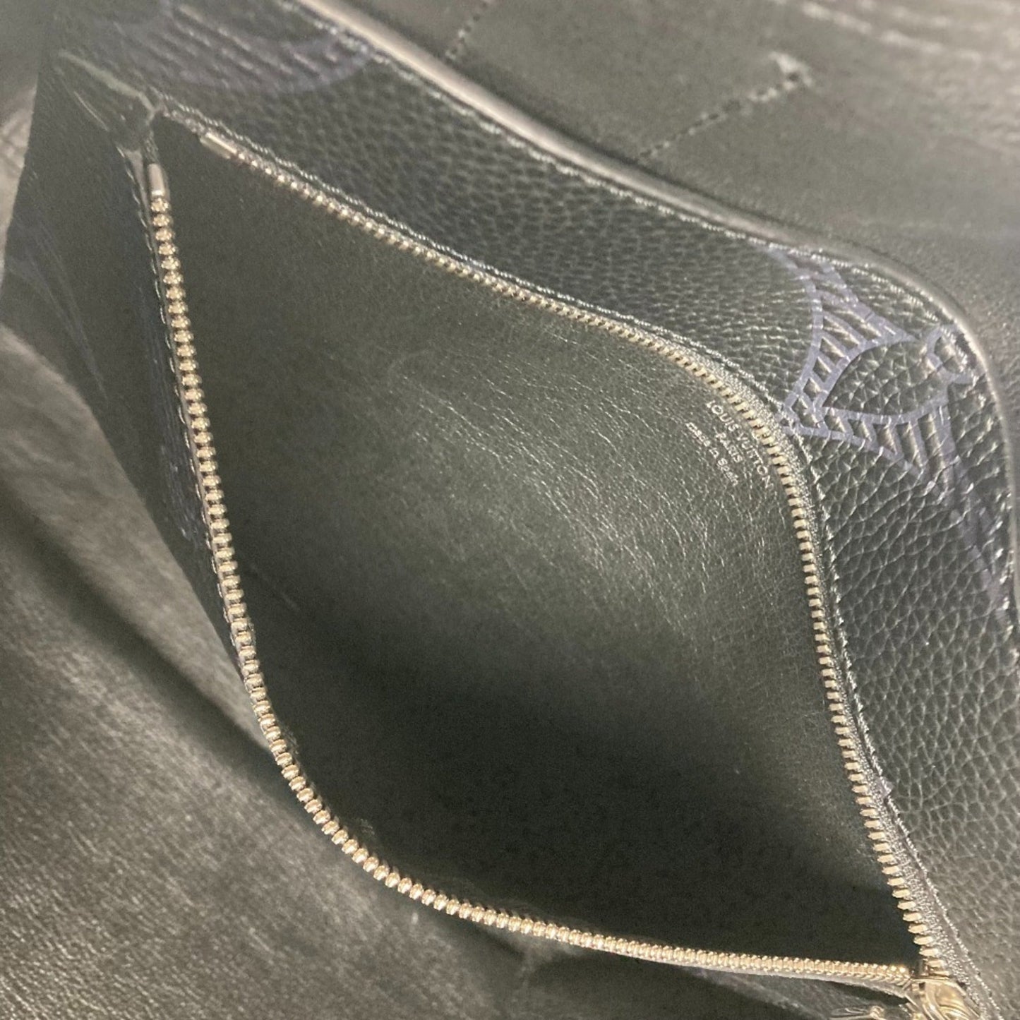 Louis Vuitton Black Leather Shoulder Bag Tote Bag