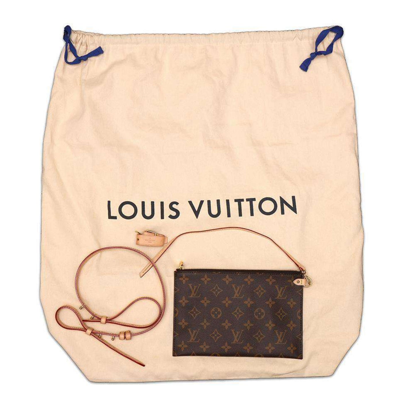 Louis Vuitton Brown Monogram Pouch Shoulder Bag Tote Bag
