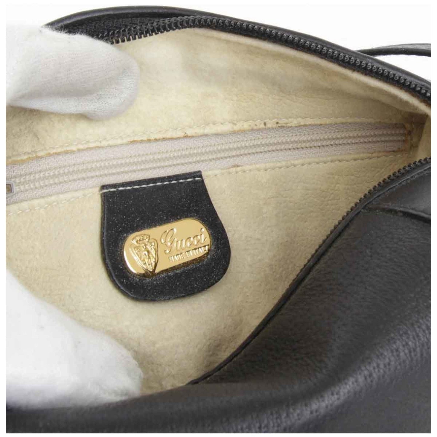 Gucci Gucci Interlocking Black Leather Shoulder Bag