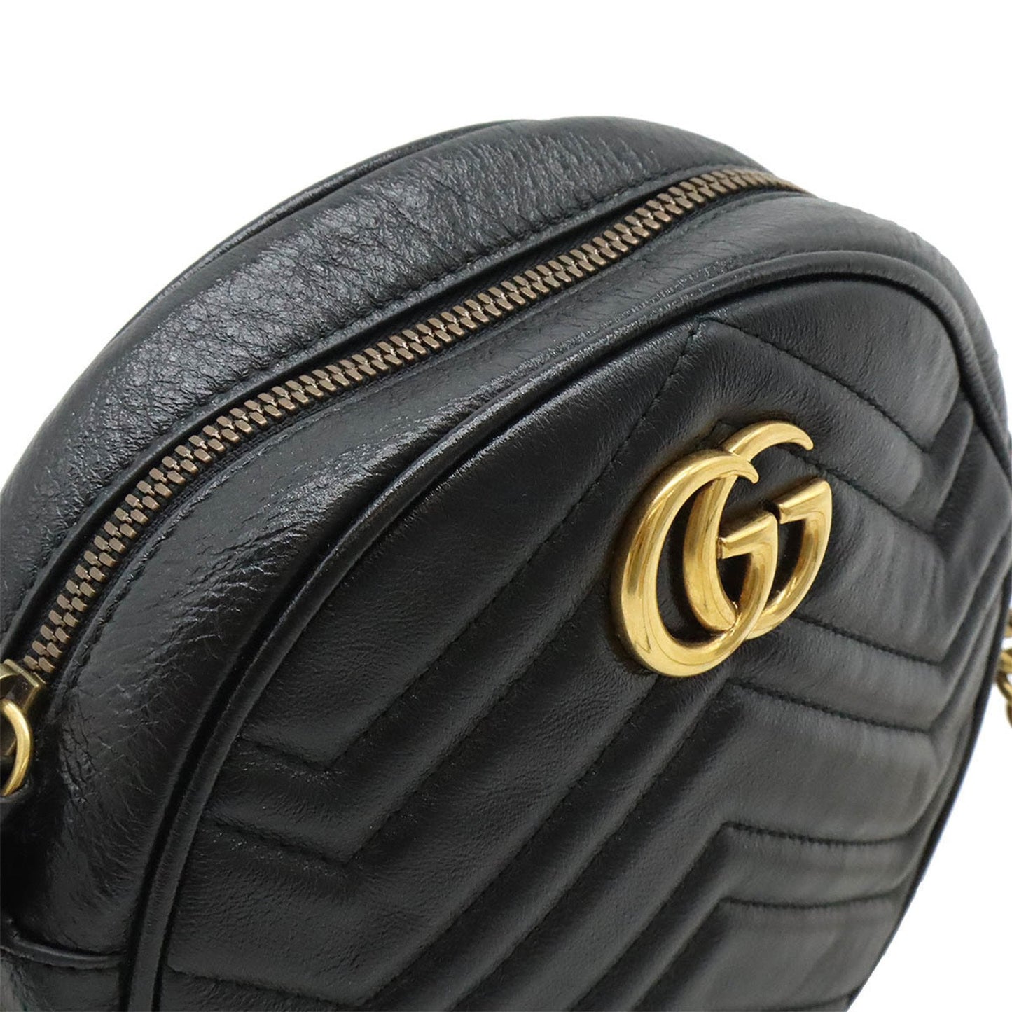 Gucci Gg Marmont Black Leather Shoulder Bag
