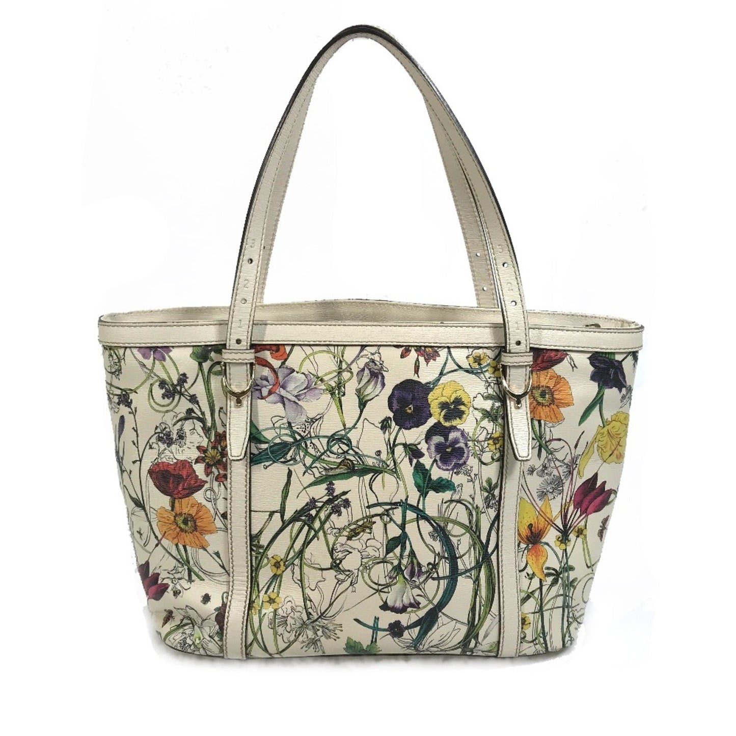 Gucci White Leather Tote Bag ()