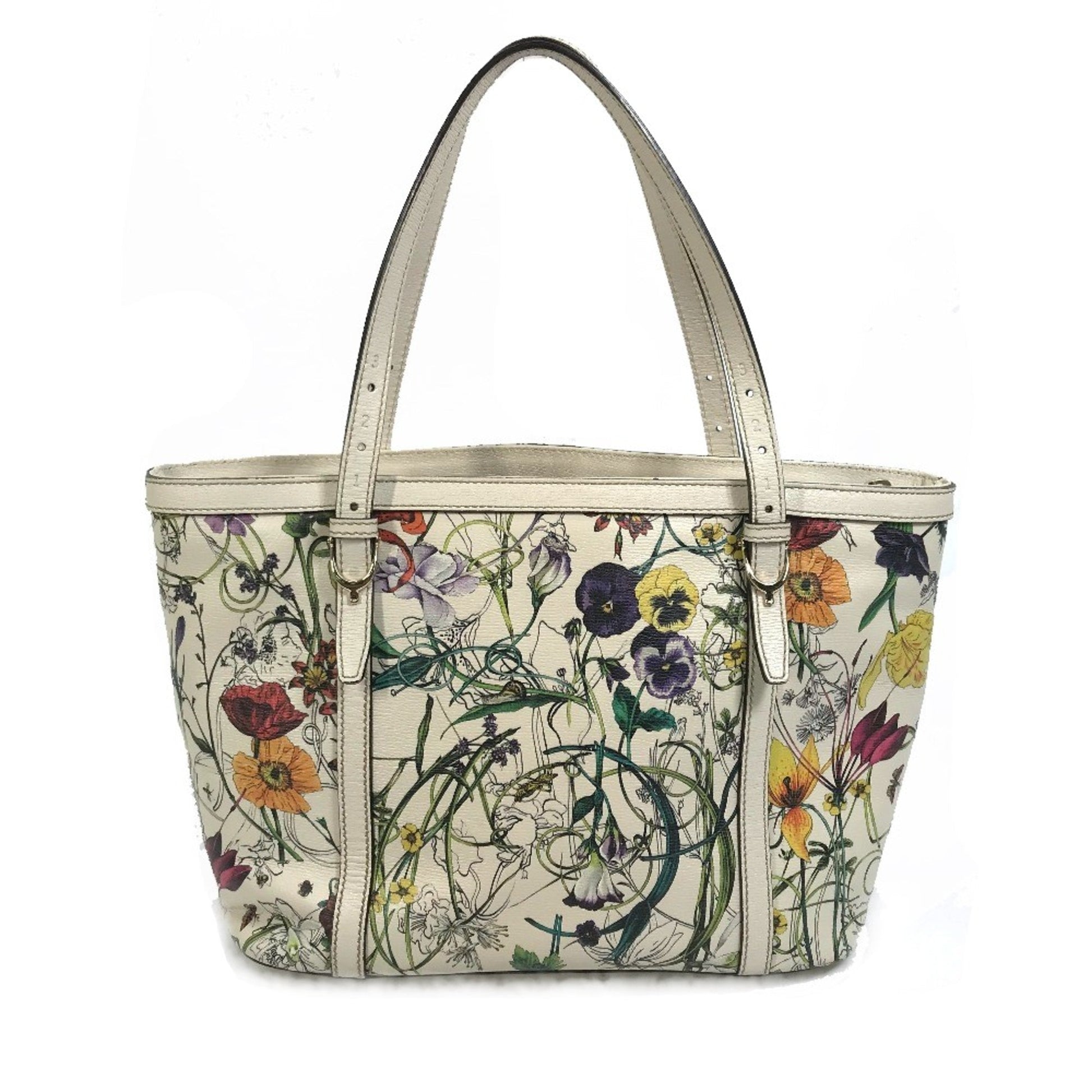 Gucci White Leather Tote Bag ()