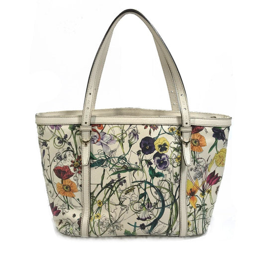 Gucci White Leather Tote Bag ()