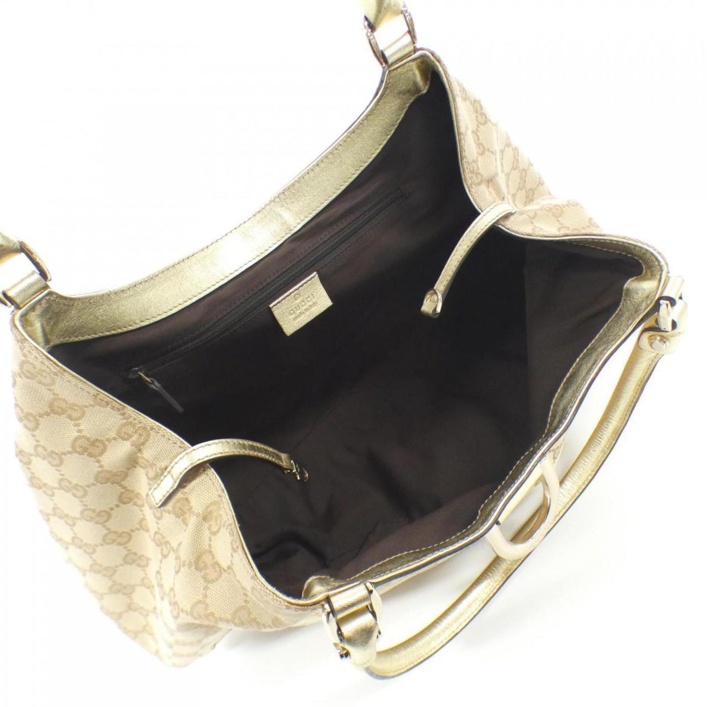 Gucci Beige Gg Canvas Shoulder Bag