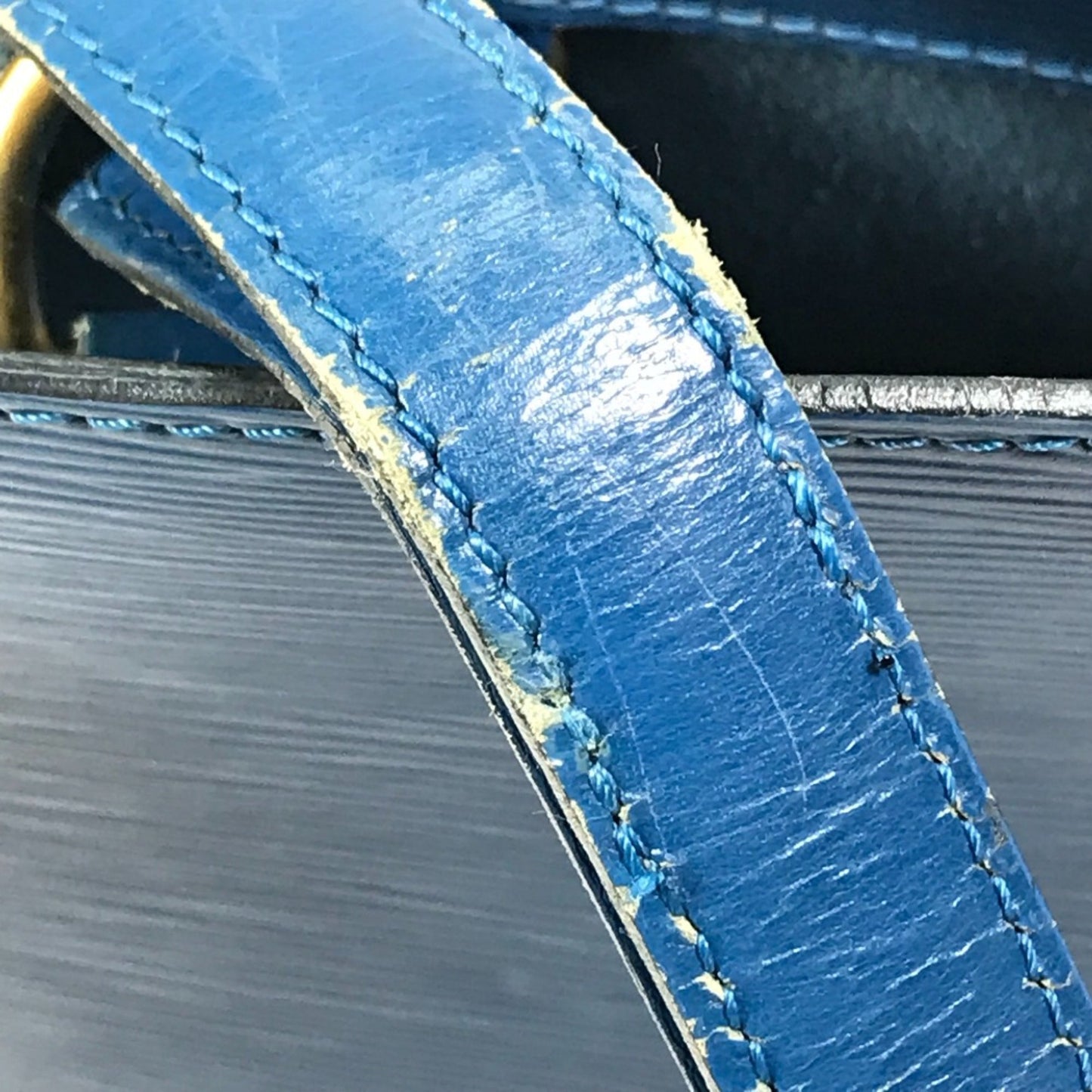 Louis Vuitton Blue Leather Shoulder Bag