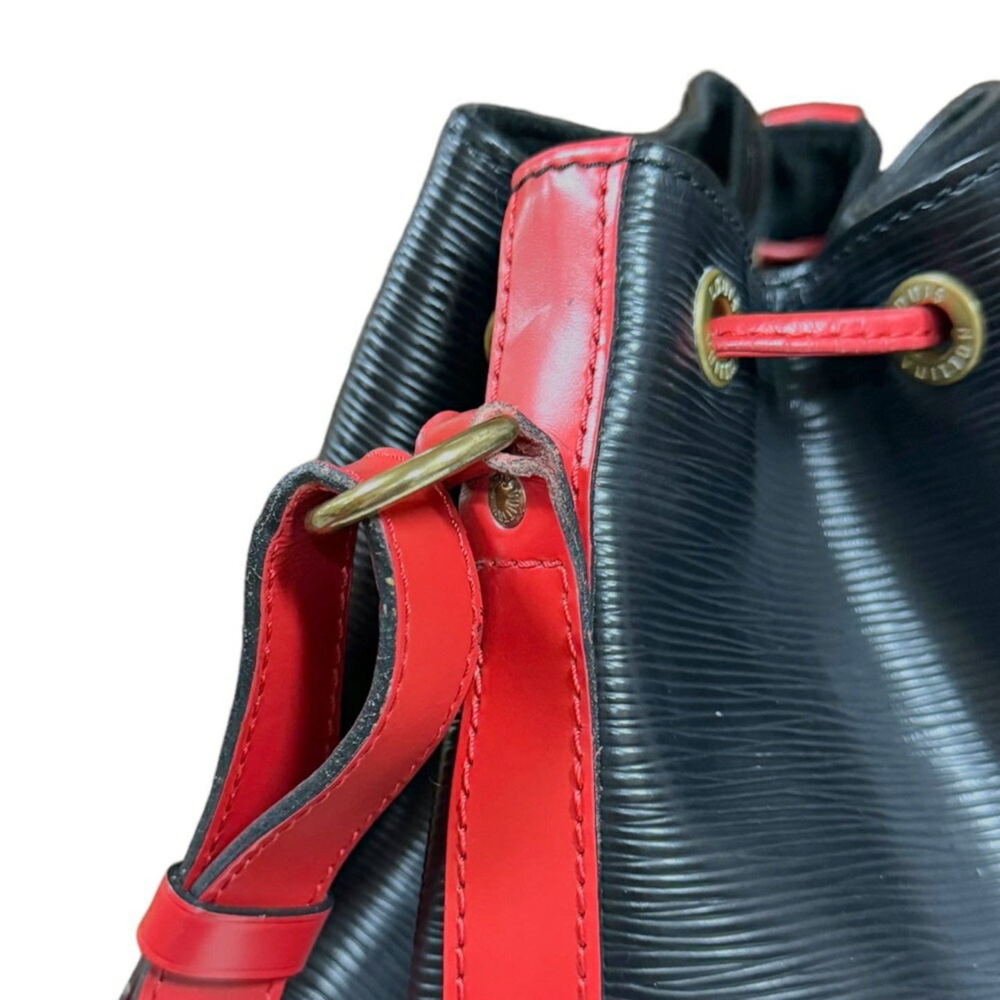 Louis Vuitton Black Red Color Epi Leather Shoulder Bag