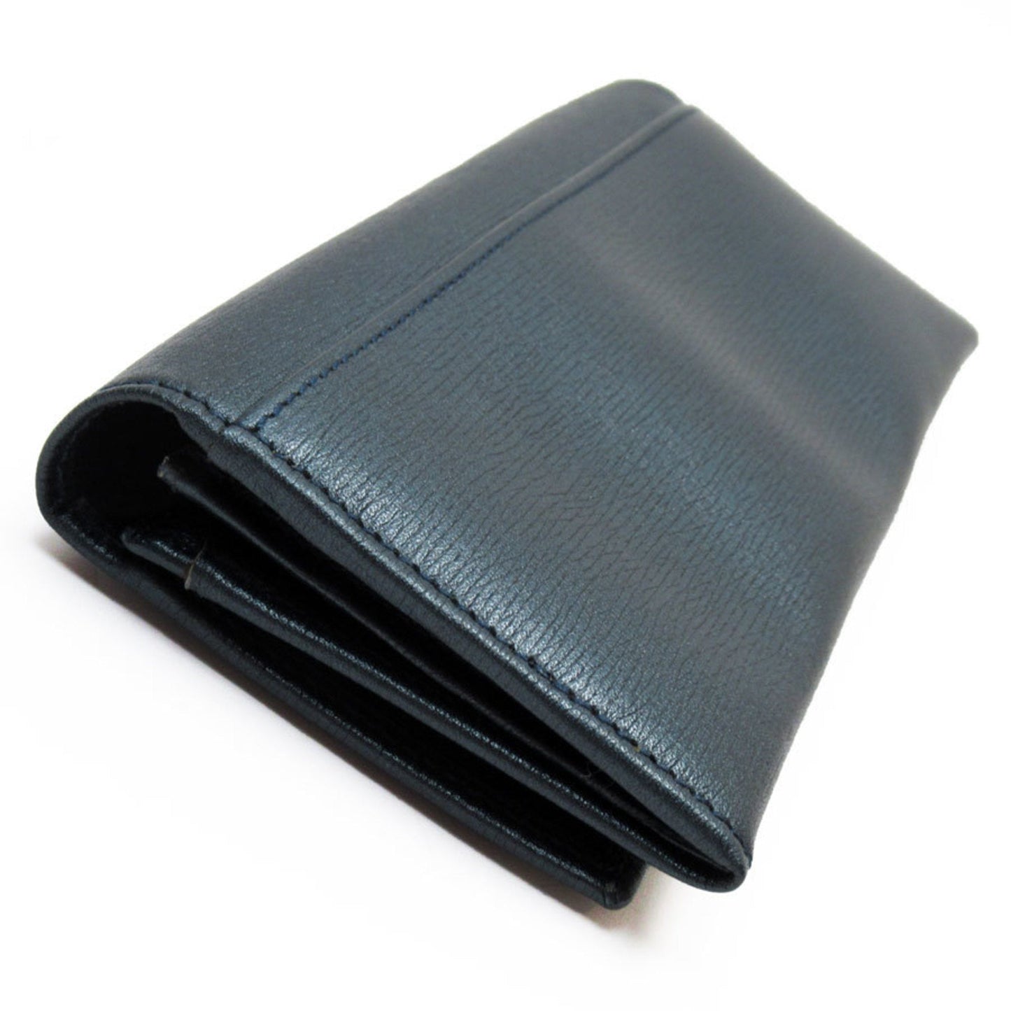 Gucci Dark Blue Leather Long Wallet (Bi-Fold)