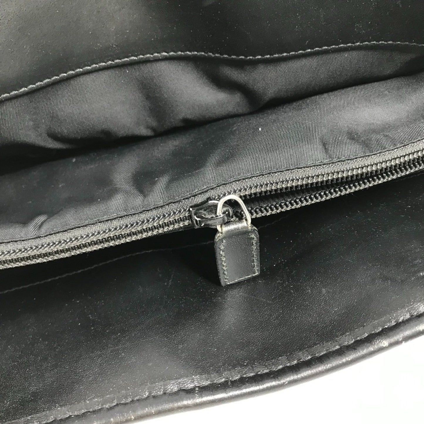Gucci Black Nylon Leather Handbag Tote Bag