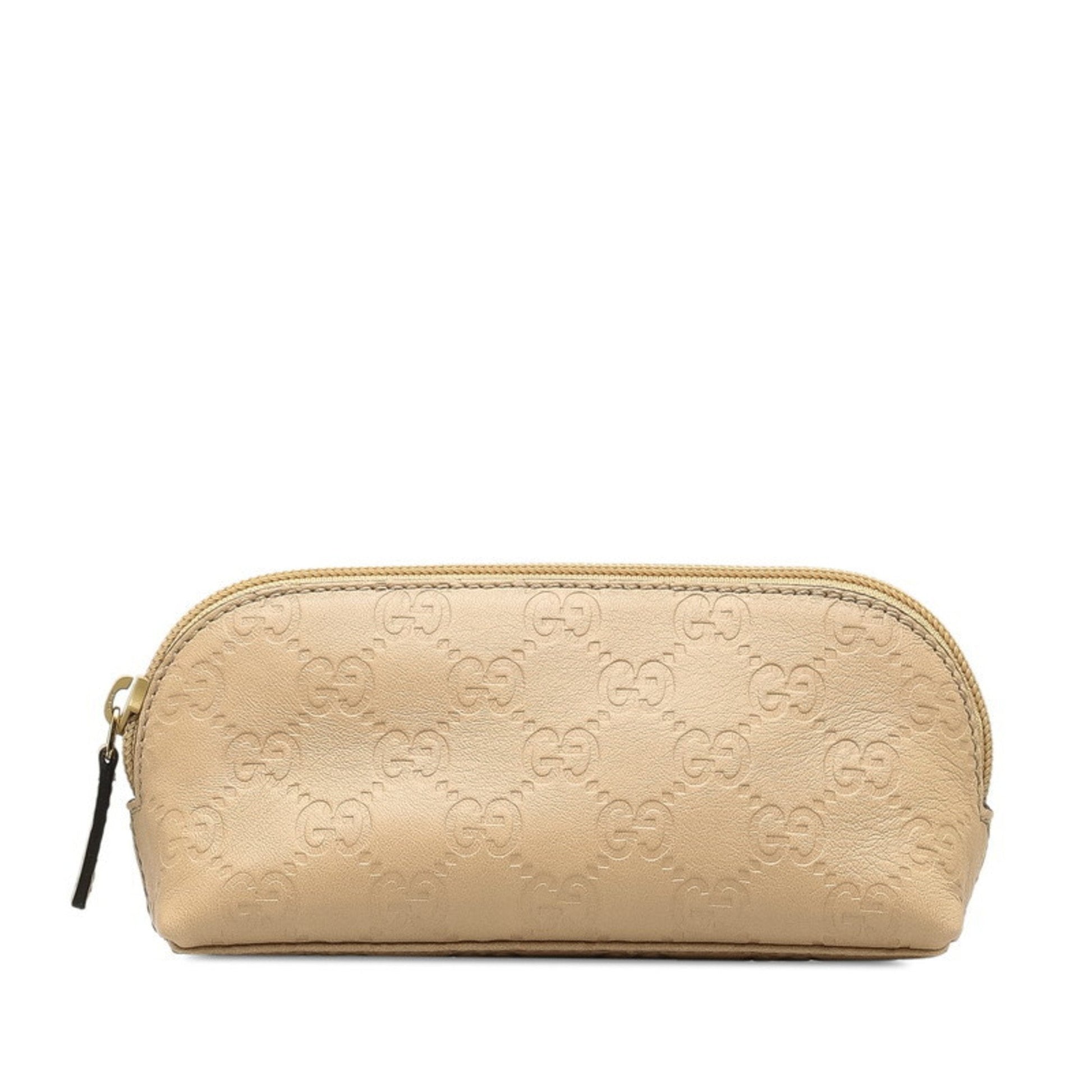 Gucci Beige Leather Pouch ()