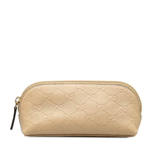 Gucci Beige Leather Pouch ()