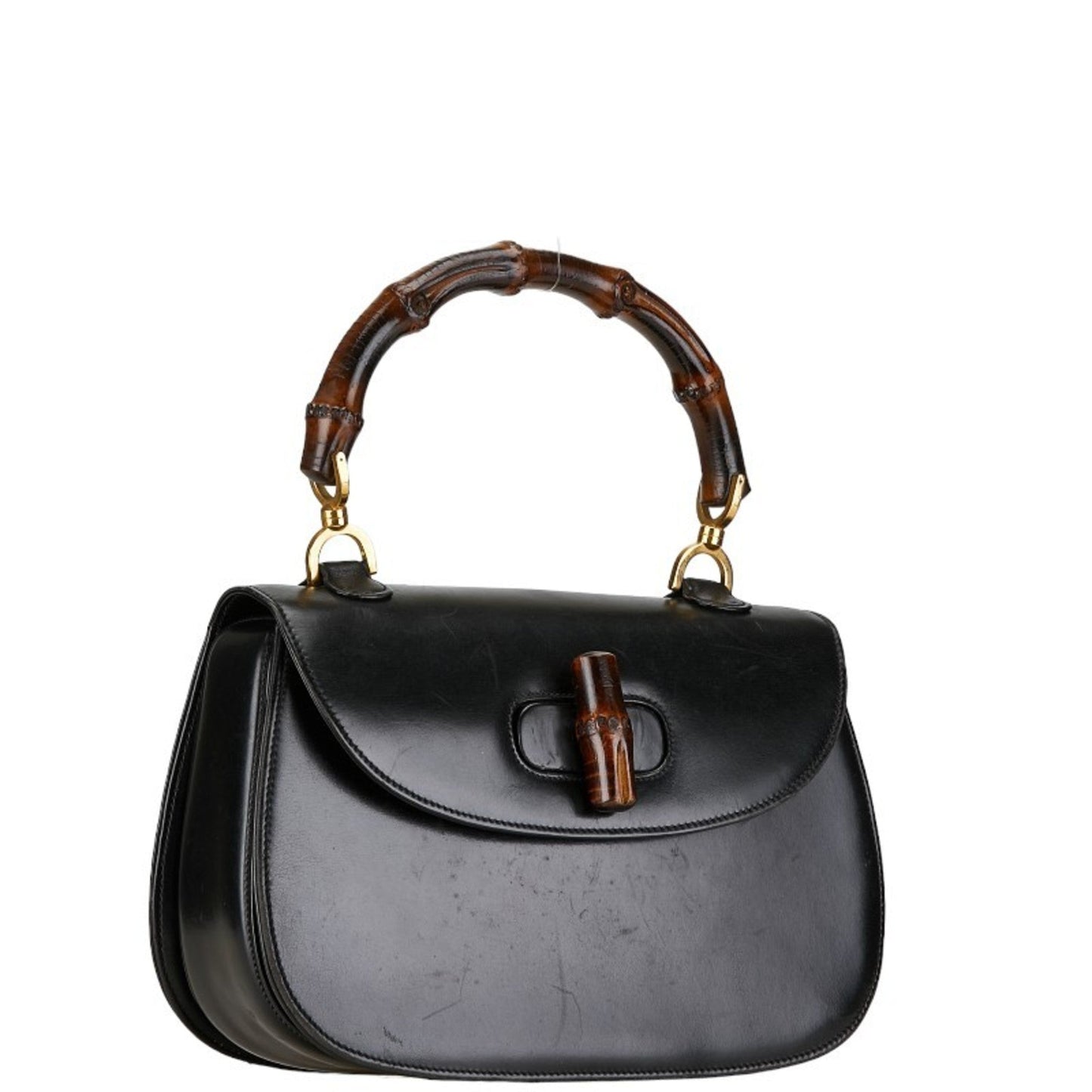 Gucci Black Leather Handbag Shoulder Bag