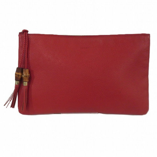 Gucci Red Color Leather Clutch Bag ()