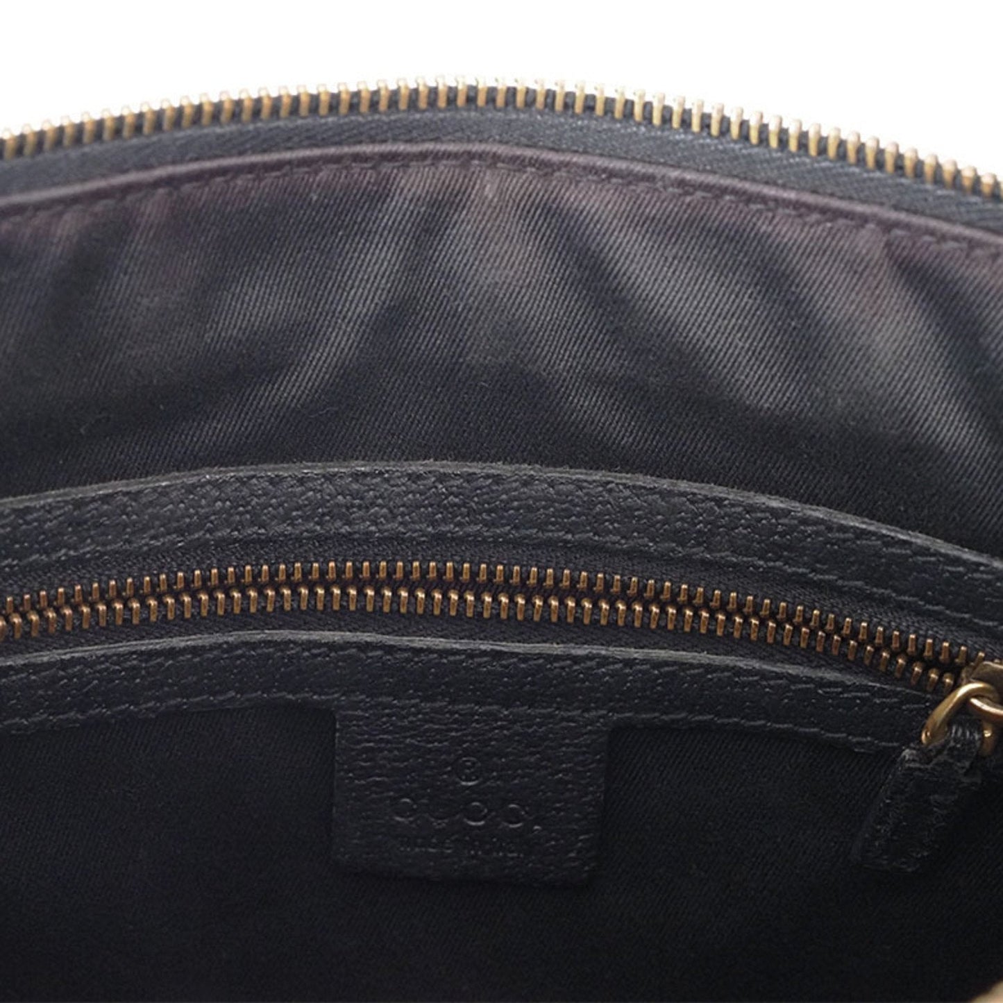 Gucci Gg Canvas Black Canvas Leather Shoulder Bag