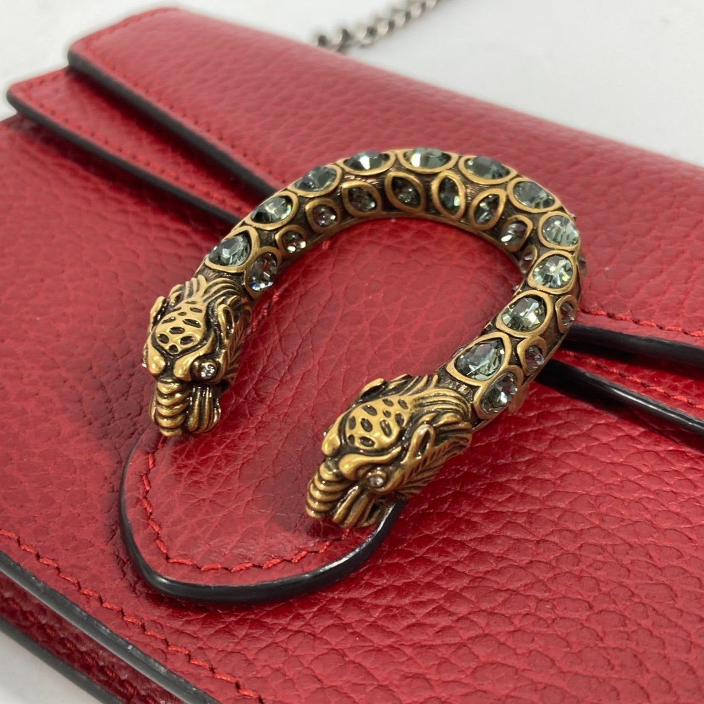 Gucci Red Leather Shoulder Bag