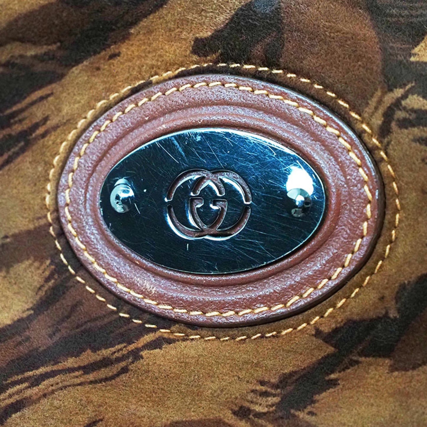 Gucci Brown Suede Shoulder Bag