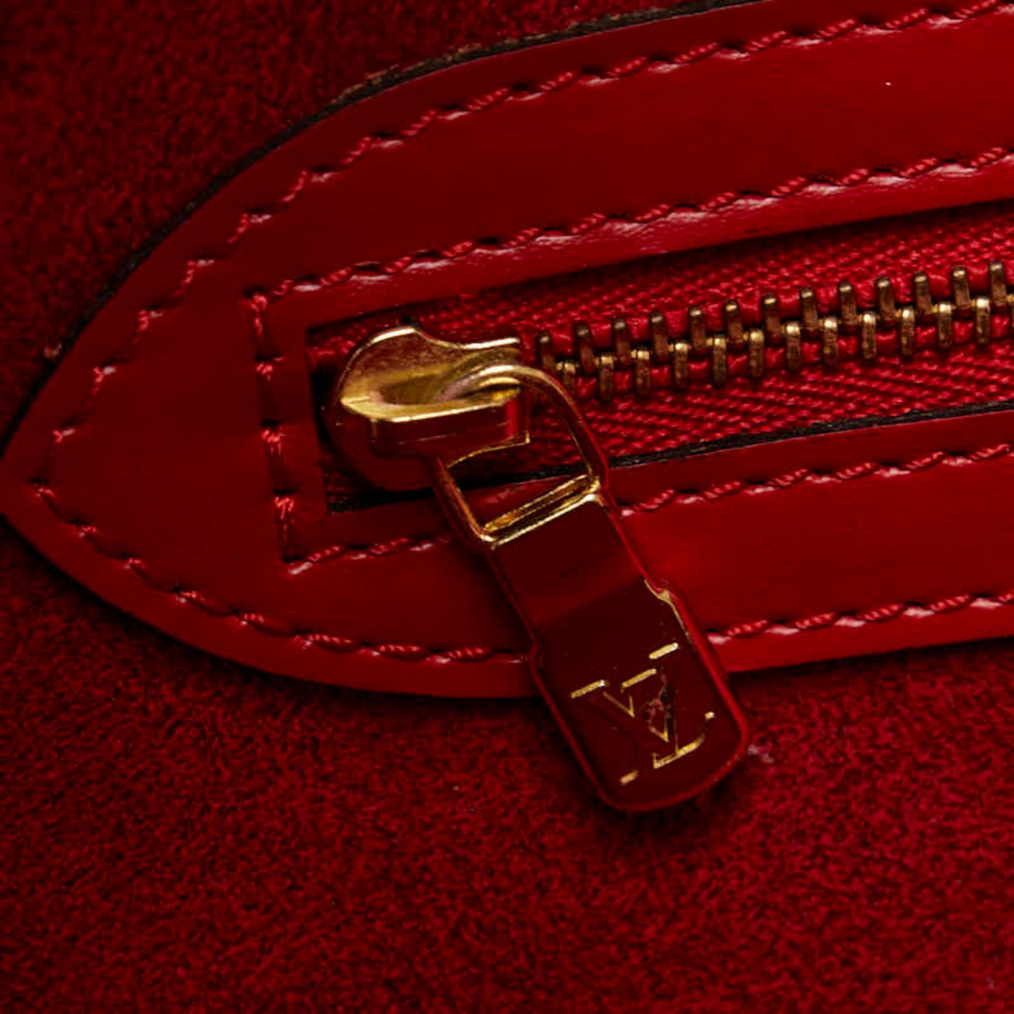 Louis Vuitton Castilian Red Leather Shoulder Bag Tote Bag