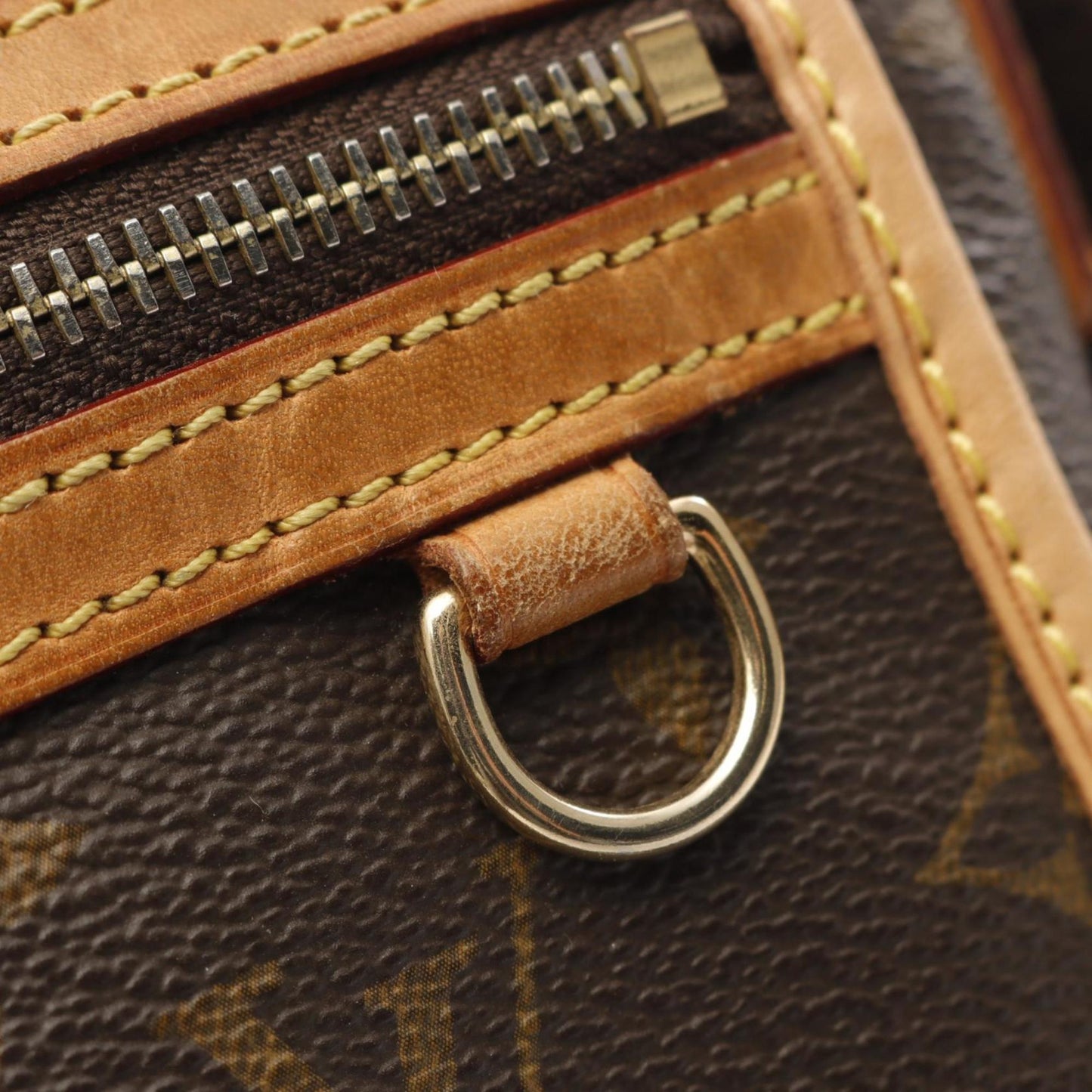 Louis Vuitton Brown Coated Canvas Leather Shoulder Bag