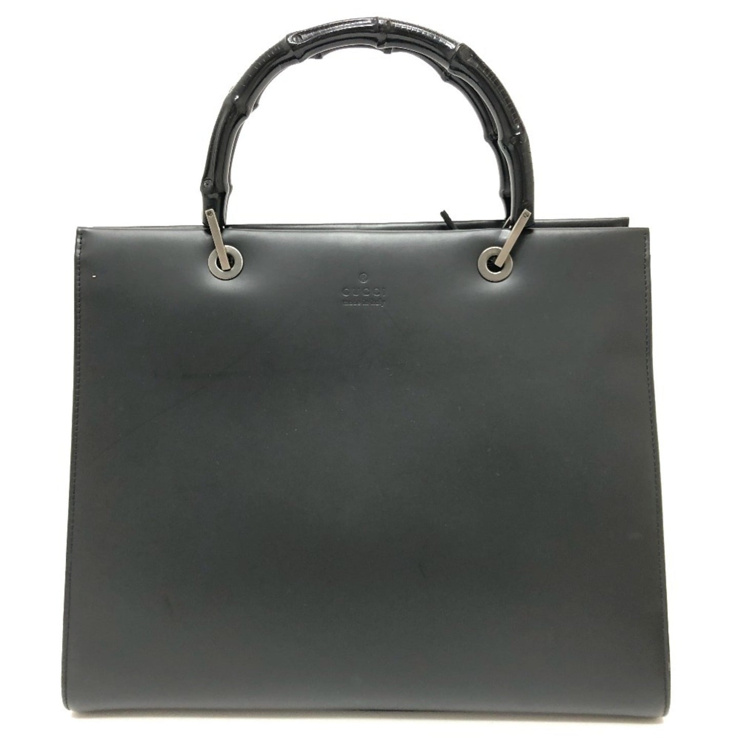 Gucci Bamboo Black Leather Handbag ()