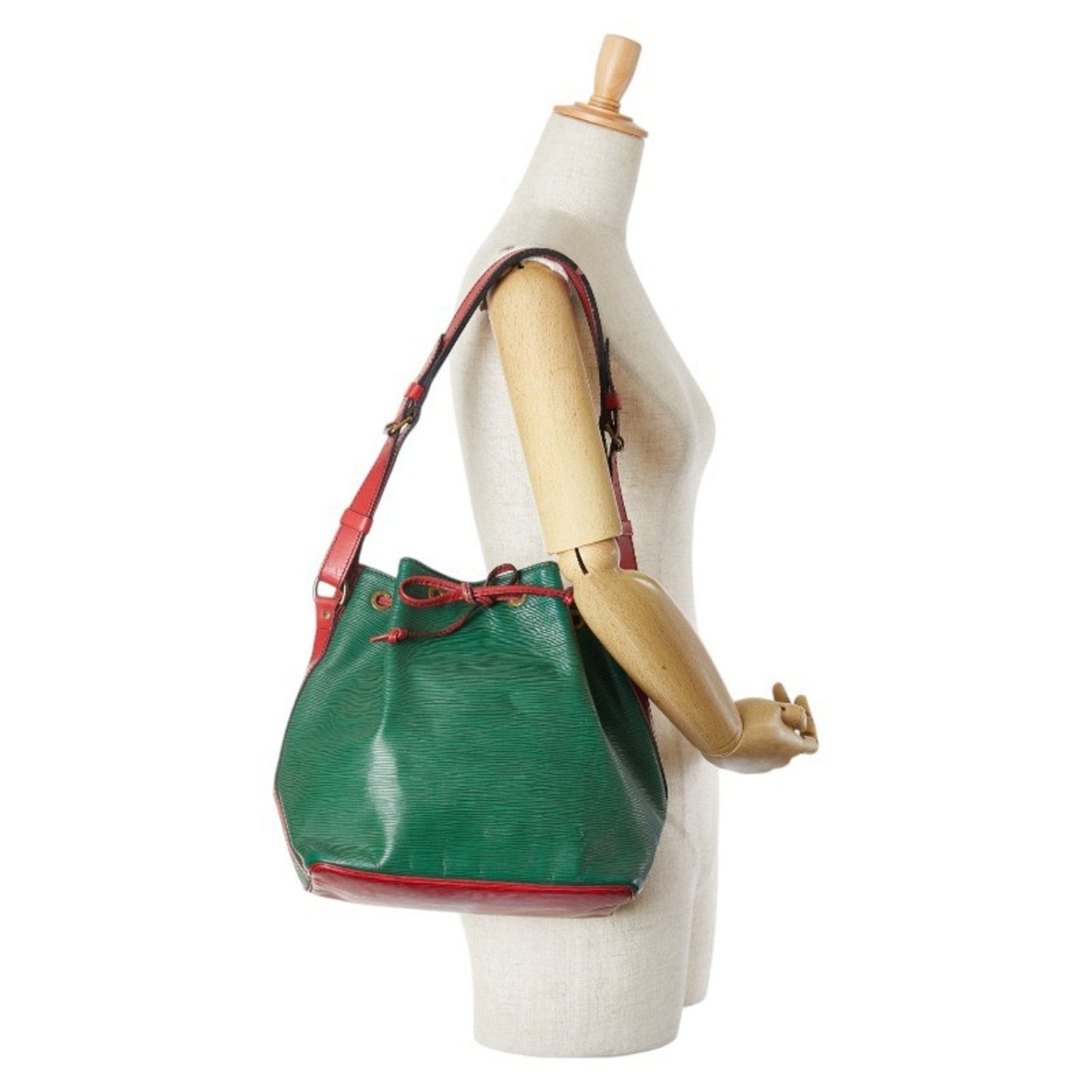Louis Vuitton Green Red Color Leather Shoulder Bag