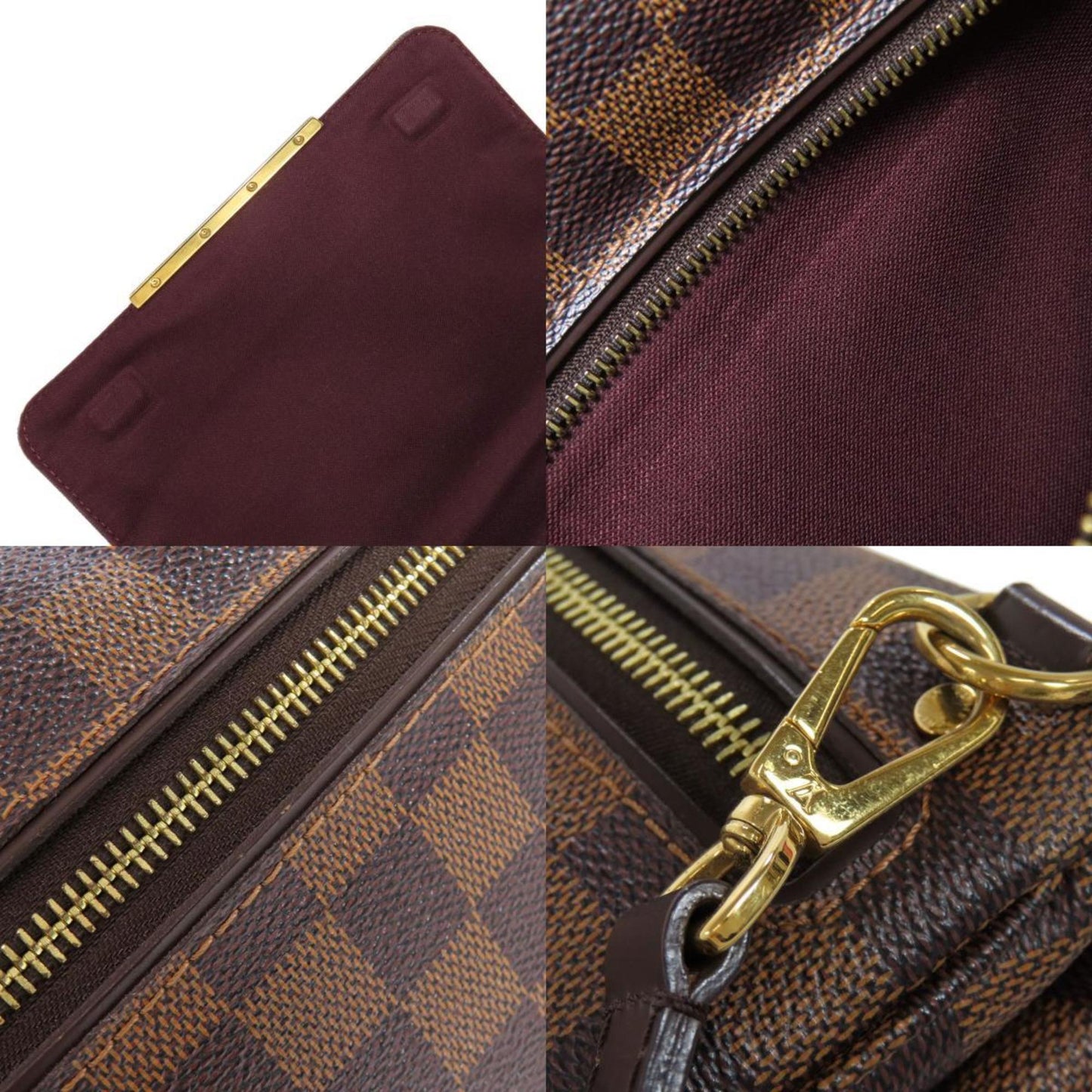 Louis Vuitton Damier Canvas Ebene Damier Canvas Shoulder Bag