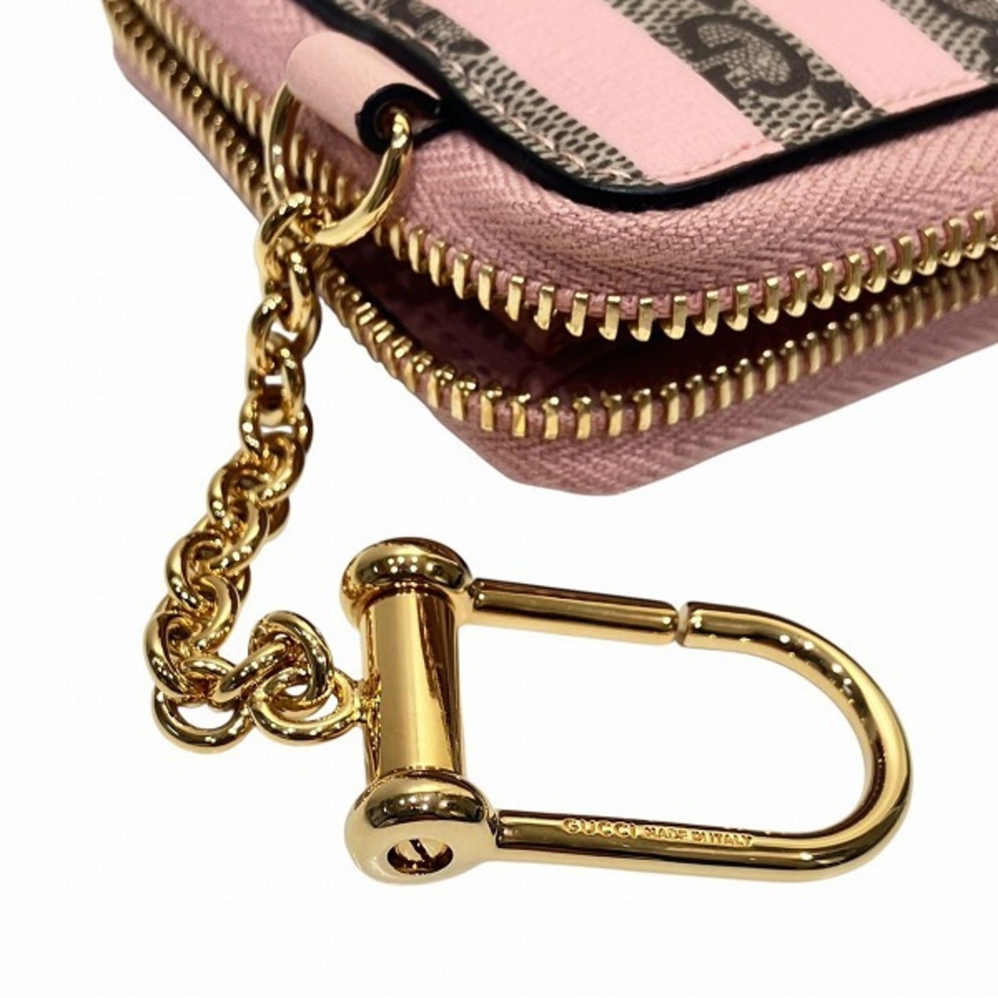 Gucci Beige Pink Pvc Coin Purse/Coin Case